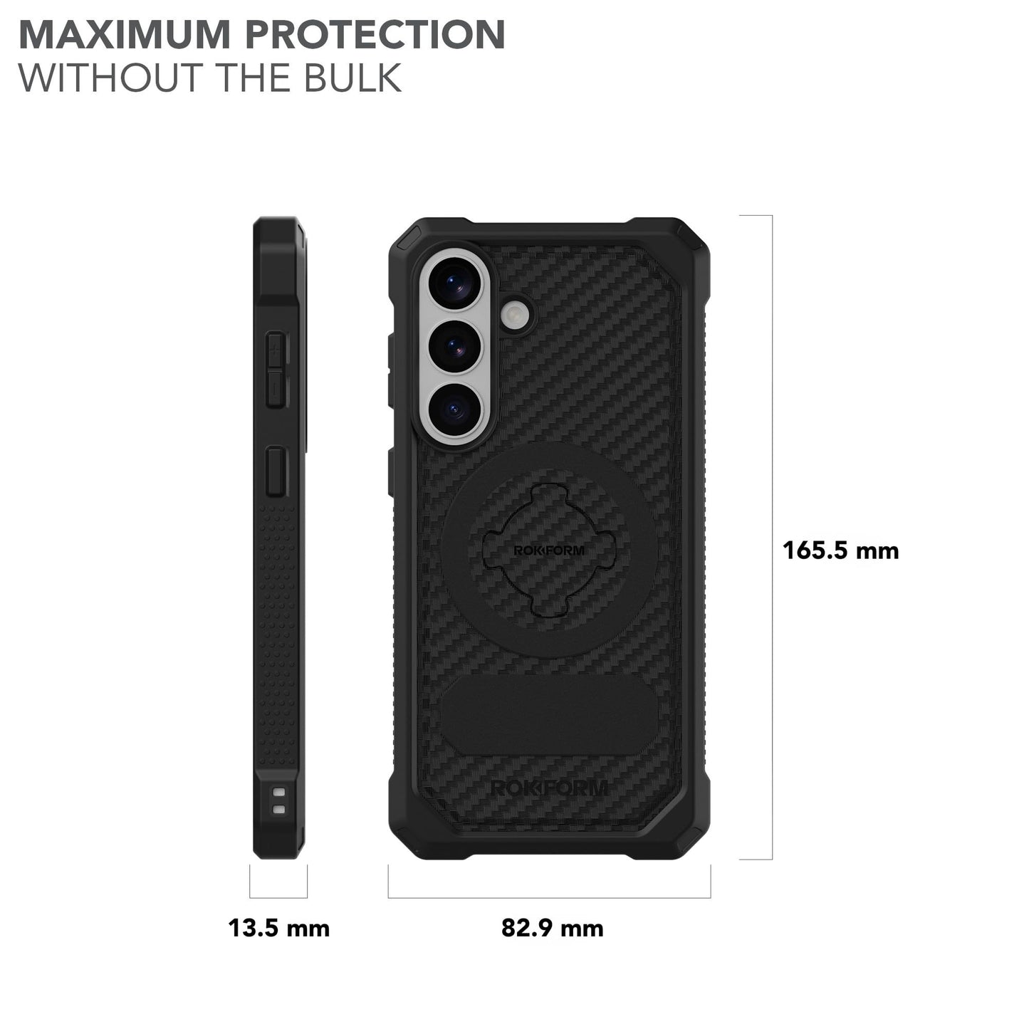 Rokform Rugged Case for Galaxy S26 Plus, Magnetic + RokLock (Black)