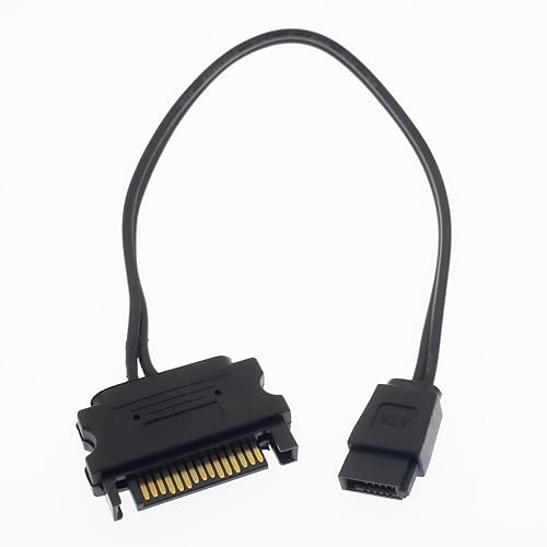 YiKaiEn SATA 15 Pin to 6 Pin Slimline Power Adapter Cable for Optical Drive, CD DVD Drive, CD-ROM Drive 6.7inch 17cm