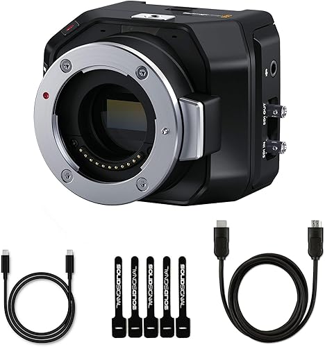 Blackmagic Design Micro Studio Camera 4K G2 Live Production Camera Bundle with 10ft HDMI 2.0 Cable, 6ft USB-C Cable, and 5-Pack of Solid Signal Cable