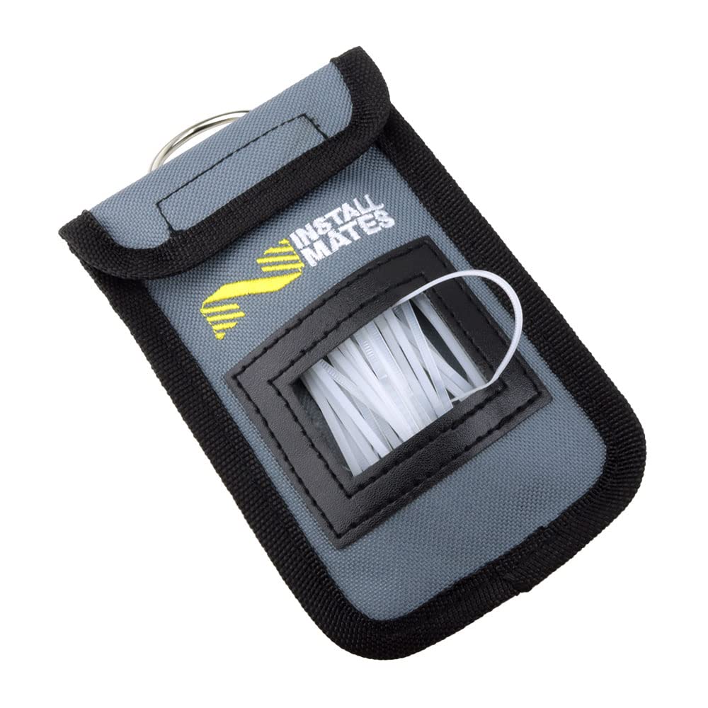 Installmates Cable Tie Pouch, Holds 4" Cable Ties (Grey)