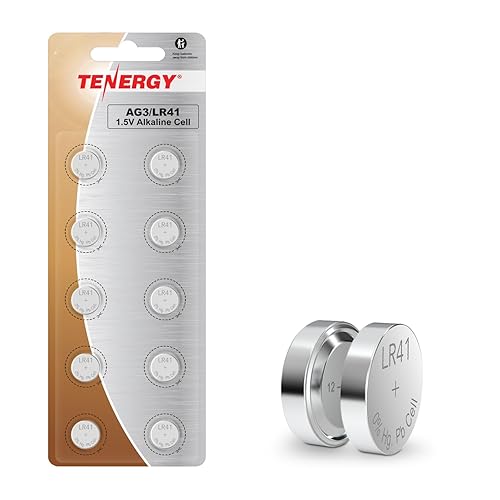Tenergy 1.5 Volt Battery Button Cell LR41, ag3 Batteries Equivalent, Ideal for thermometers, Watches, Laser Pointers, Small Toys, Portable…