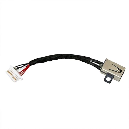 AC DC Jack Power Plug in Charging Port Connector Socket with Wire Cable Harness Replacement for Dell Inspiron 17 7791 P42E P/N:450.0EZ0A.0011