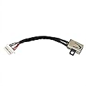 AC DC Jack Power Plug in Charging Port Connector Socket with Wire Cable Harness Replacement for Dell Inspiron 17 7791 P42E P/N:450.0EZ0A.0011