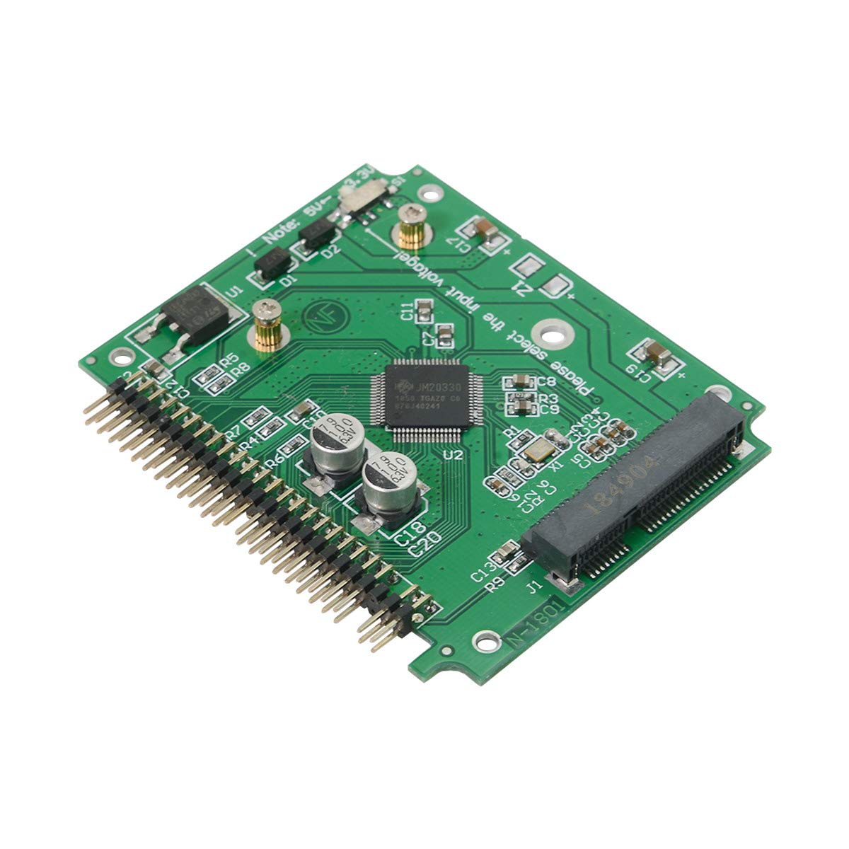 Cablecc Low Profile Half-Heigh mSATA SSD to 2.5 inch IDE 44pin Hard Disk Case Enclosure for Notebook Laptop