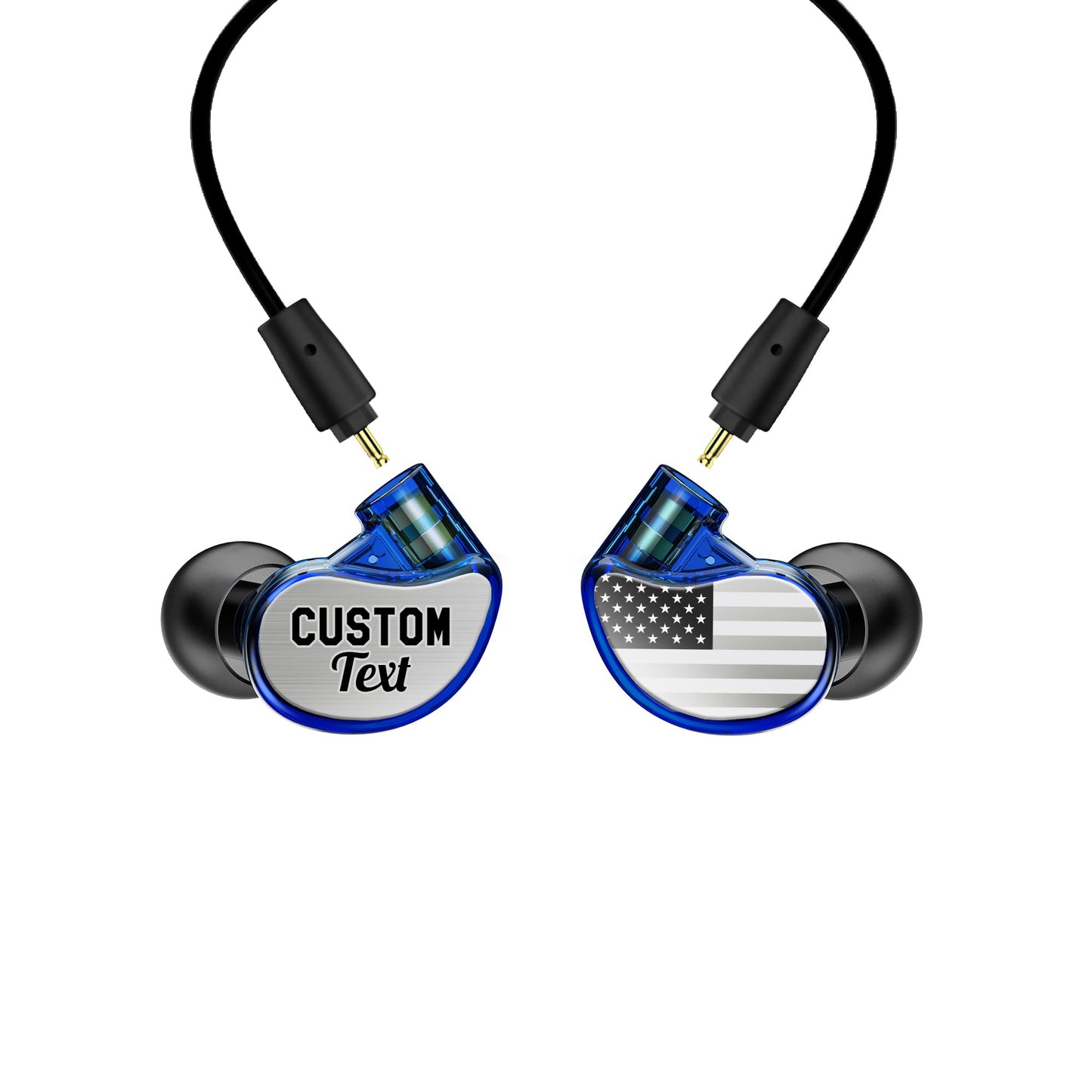 MEE audio Personalized M6 PRO in Ear Monitor Headphones for Musicians w/Engraved Metal Faceplates: Choose an Artwork and/or Add Custom Text, Noise