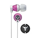 HeadGear EBM Series Earphones for iPod, iPhone, MP3, EBM-218, Pink/White (White Cable)