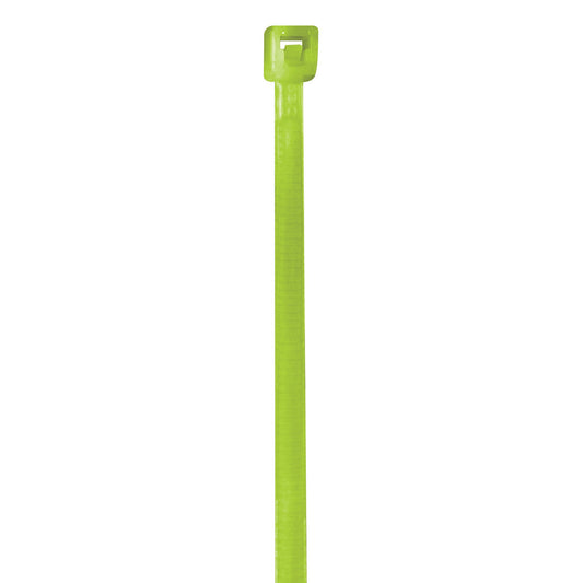 Aviditi 4" Nylon Cable Ties, Fluorescent Green, 18 lb. Strength, .10" Width, Tamper Proof Zip Ties, Self Locking, Bundle and Organize Wires/Cables