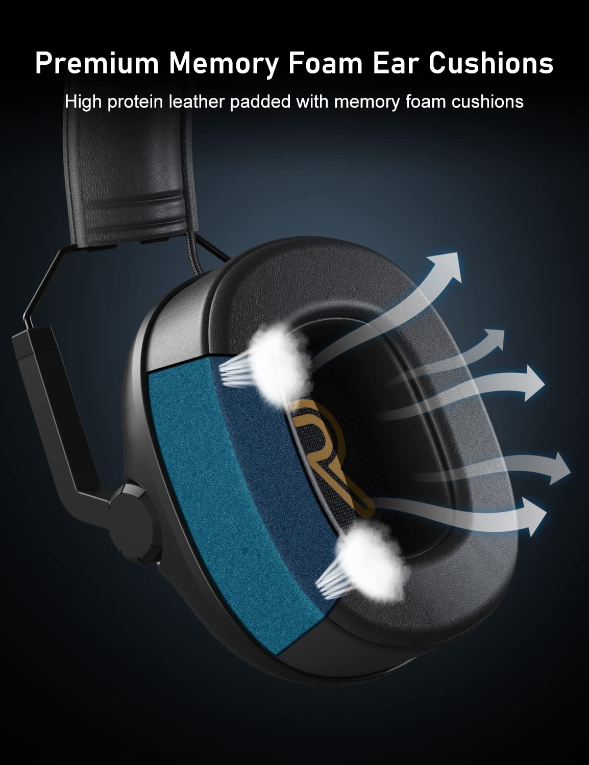 SENZER SG500 Surround Sound Pro Gaming Headset with Noise Cancelling Microphone - Soft Memory Foam Padding - Portable Foldable Headphones for PC, PS4