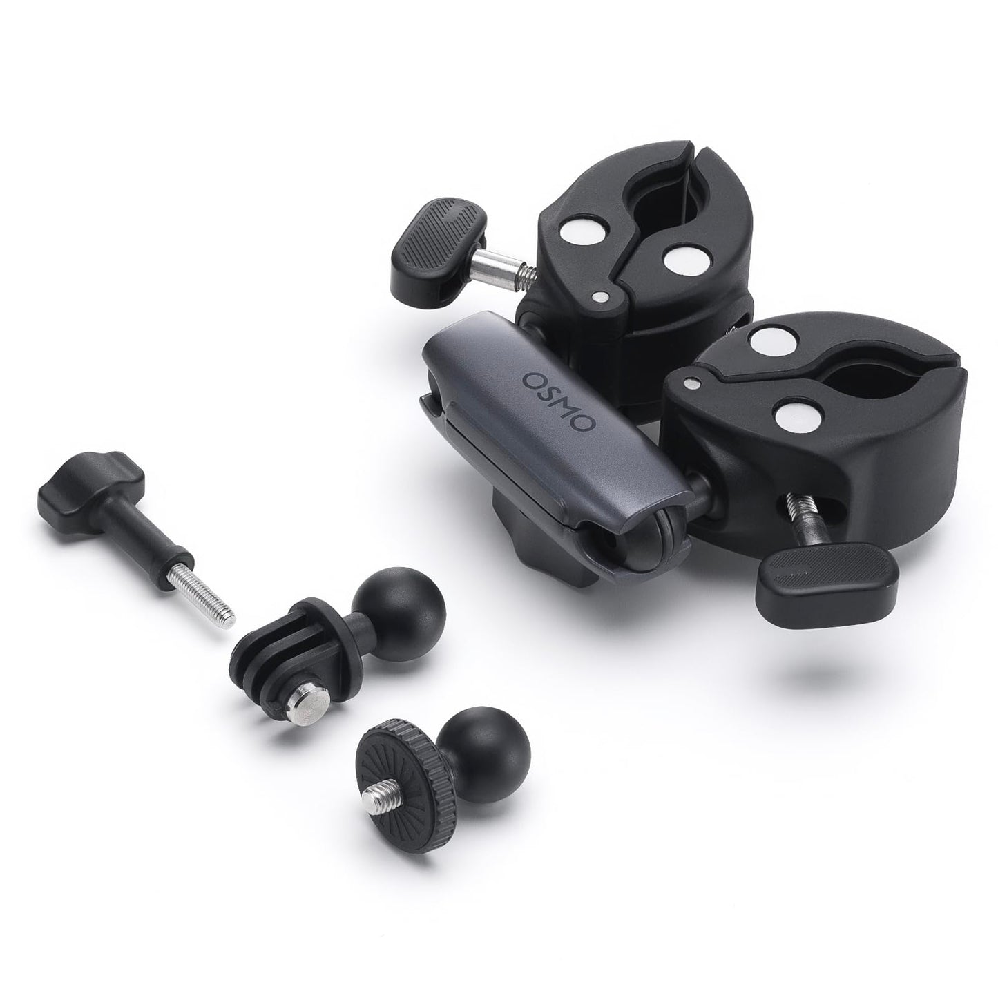 Osmo Dual Heavy-Duty Clamp, Compatibility:Osmo 360, Osmo Action 3, Osmo Action 4, Osmo Action 5 Pro, Osmo Nano
