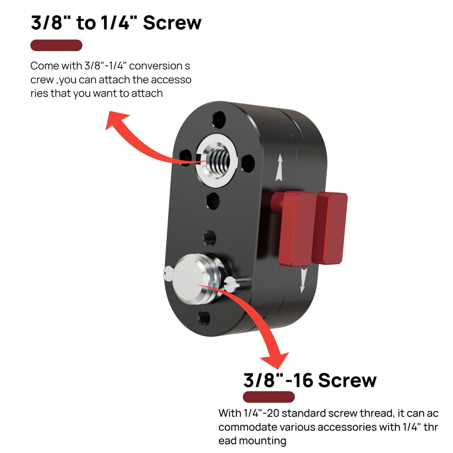 DINESK Mini Lock Quick Release Plates,Quickly and Securely Attach and Detach Accessories with 1/4” or 3/8” Screw for Camera,Monitor,Other Accessories