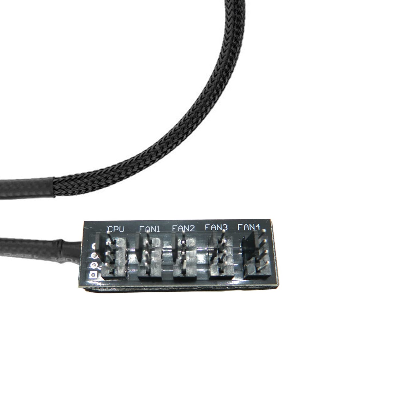 2PCS PWM Fan Hub Splitter 4-Pin/3-Pin pc 5 Way Splitter, FBHDZVV Cooling Fans Power Cable 1 to 5 Way PC Case Internal Motherboard Extension Cable