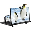 Zrgzob Screen Magnifier for Cell Phone, 3D HD Foldable Portable Mobile Phone Projector Screen for Movies, Videos, and Gaming - 12 Inch