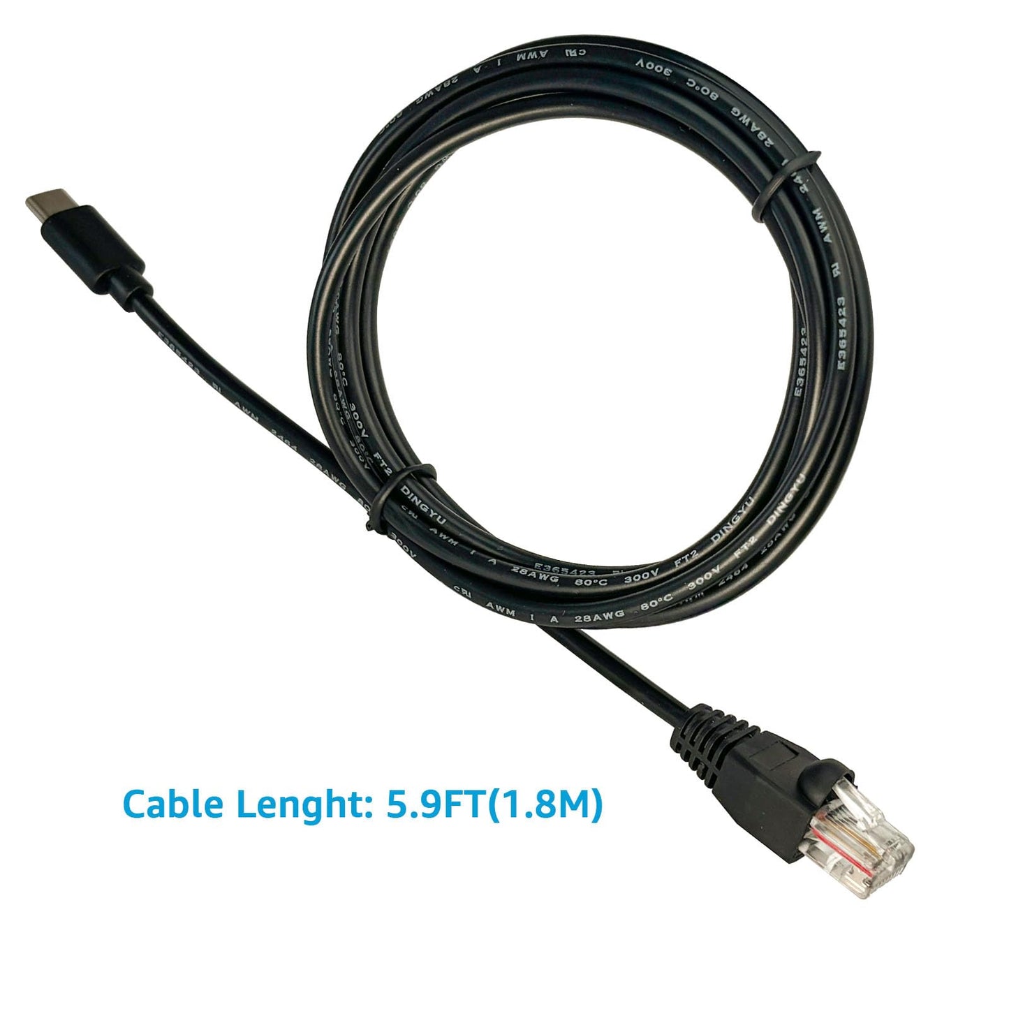 DSD TECH SH-RJ50C USB-C to RJ50 Cable for APC UPS Compatible PowerChute and TrueNAS(1.8M/6FT)