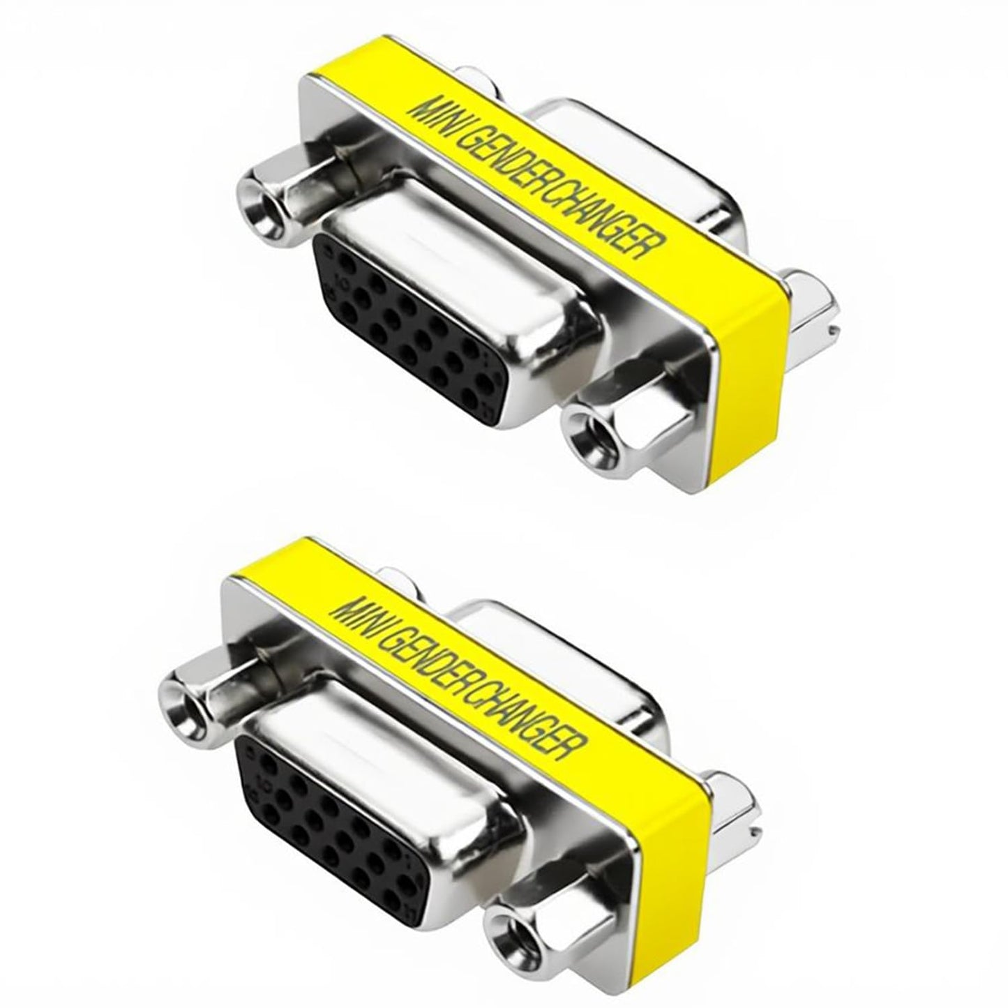 AYECEHI VGA Coupler 5-Pack 15 Pin VGA SVGA Female to Female Mini Gender Changer Coupler Adapter