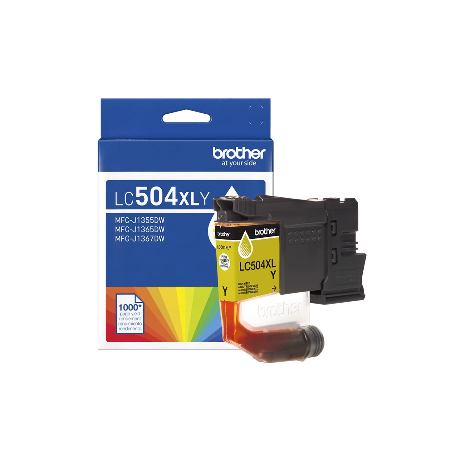 Brother Genuine LC504XLY High Yield Yellow Ink Cartridge (for use INKvestment 1355, 1365, and 1367 Printers)