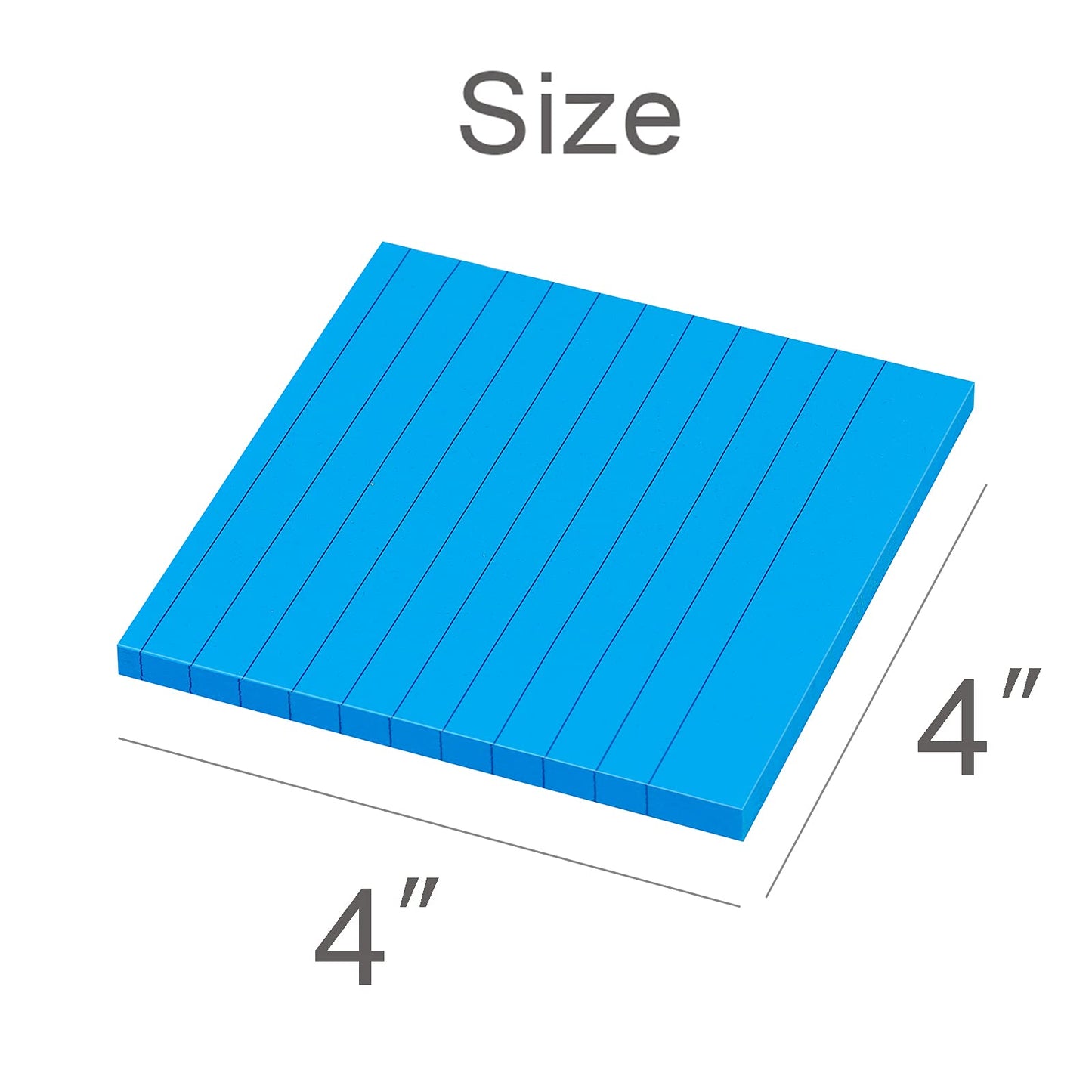 (8 Pack) Lined Sticky Notes 4x4 Bright Stickies