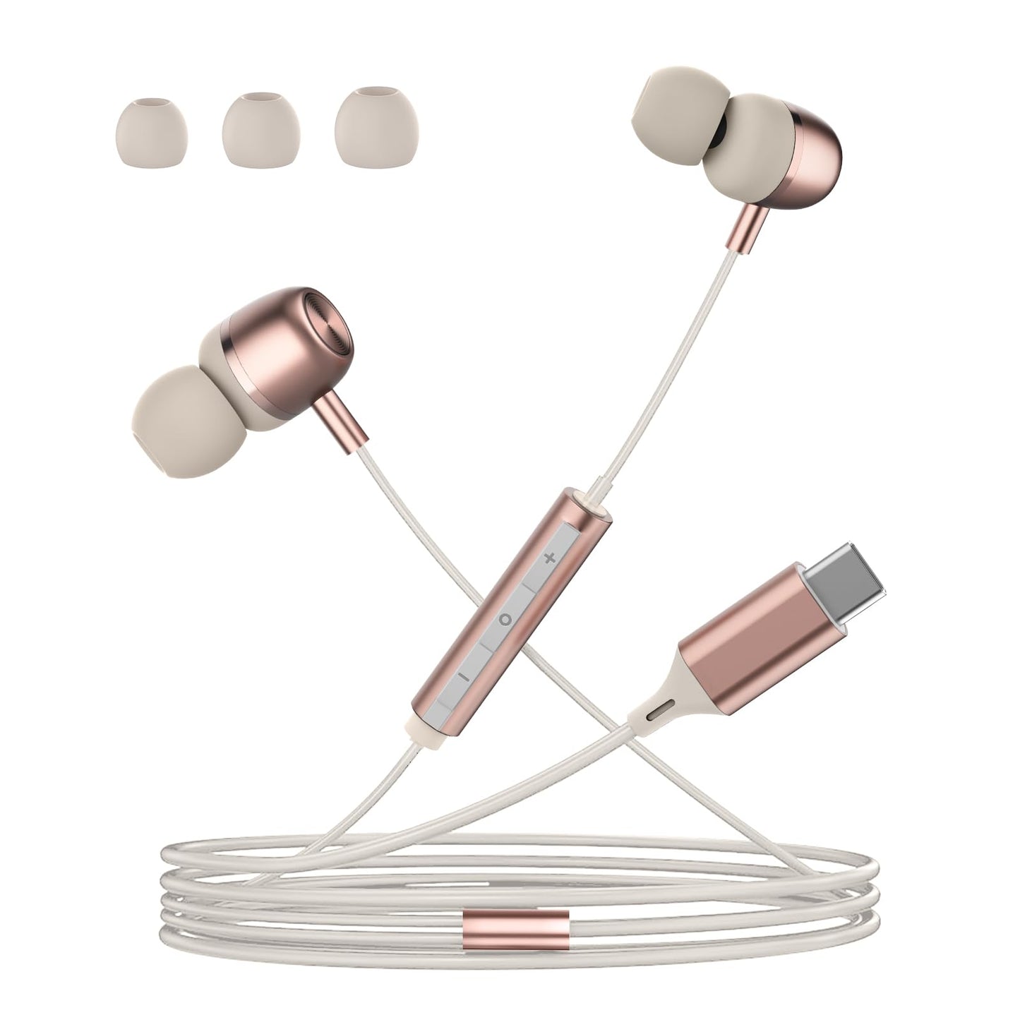 USB C Headphones Wired Earbuds for Samsung iPhone 17/16/15 Pro Max