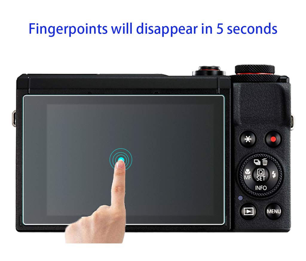 HUIPUXIANG Screen Protector for Canon EOS M200 DSLR Camera (for Accessories) with Hot Shoe Cover Tempered Glass Film 0.3mm High Definition 9H Hardness