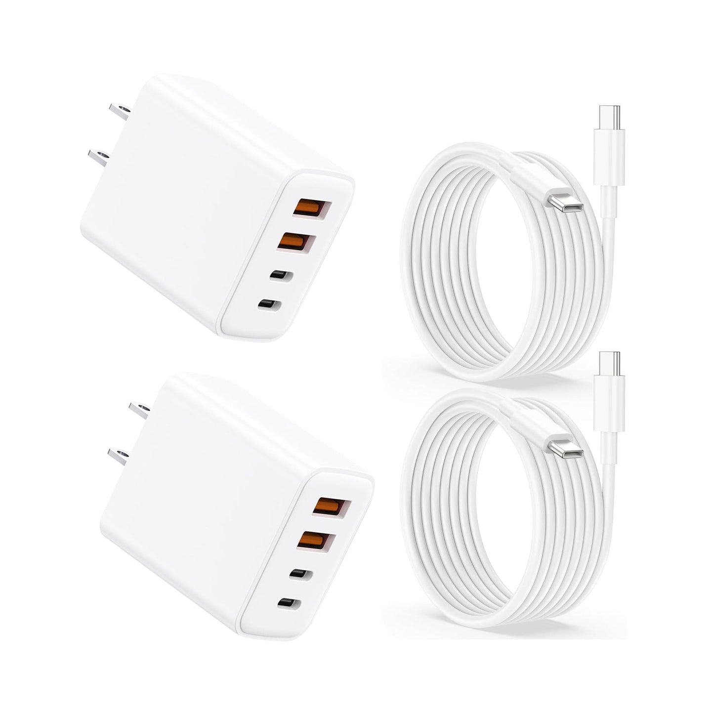 USB c Charger,wall Charging Adapter,USB Charger Block Multiple Ports with C to C Cables for iPhone 16/16 Plus/16 Pro/16 Pro Max/iPhone 15/15 Plus/15