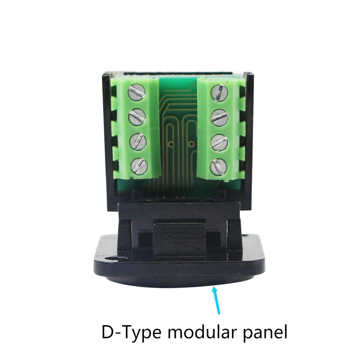 SHANFEILU RJ45/8P8C D-Type Panel Mount Ethernet Extender Cat5E Terminal Solderless Network Adapter Keystone Jack Crimping Data Female Connector