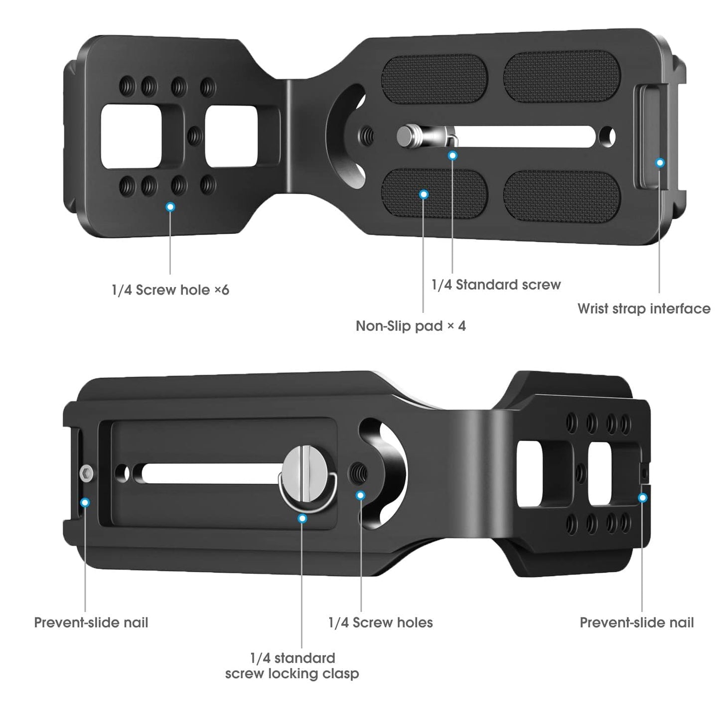 DSLR Camera L Bracket Vertical Horizontal Switching Tripod Quick Release Plate Compatible with Canon Nikon Sony DJI Osmo Ronin Zhiyun Stabilizer