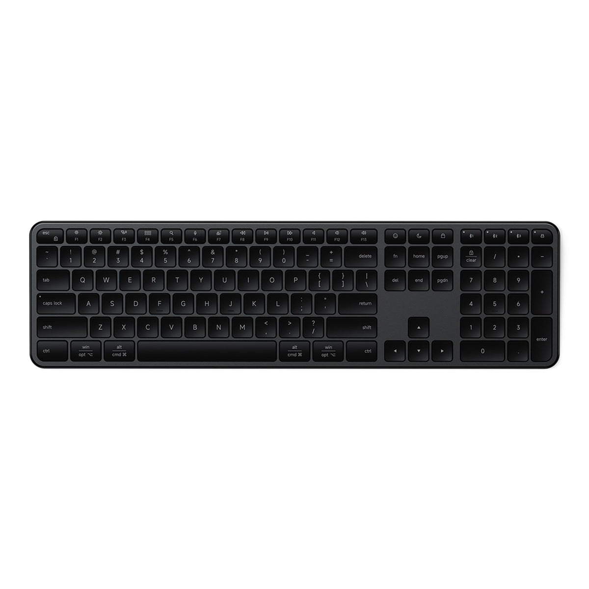 Satechi Slim EX3 Wireless Keyboard, Bluetooth & 2.4 GHz, Space Black