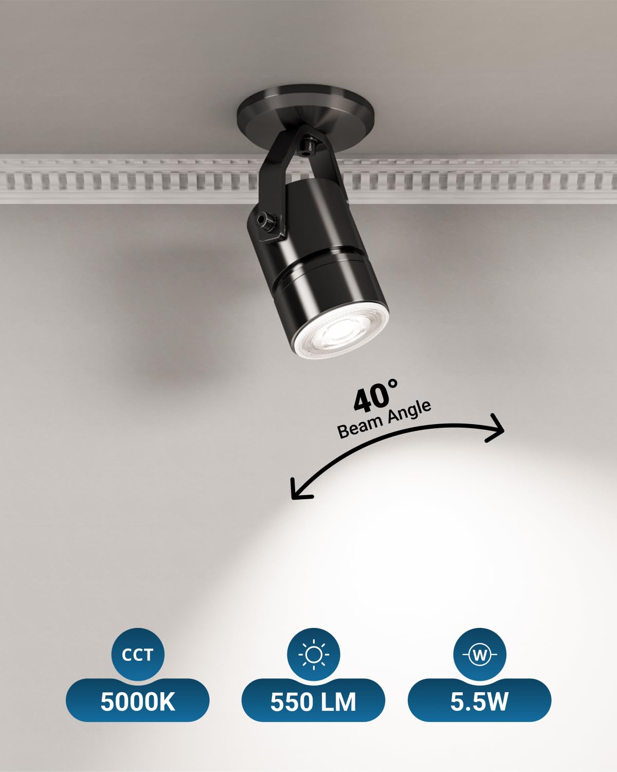 Sunco 12 Pack MR16 Two Pin LED Light Bulbs, 5.5W=50W, Dimmable