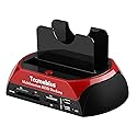 Tccmebius Hard Drive Docking Station, TCC-S862-US USB 2.0 to 2.5 3.5 Inch SATA IDE Dual Slots External Enclosure with All in 1 Card Reader and USB 2.0