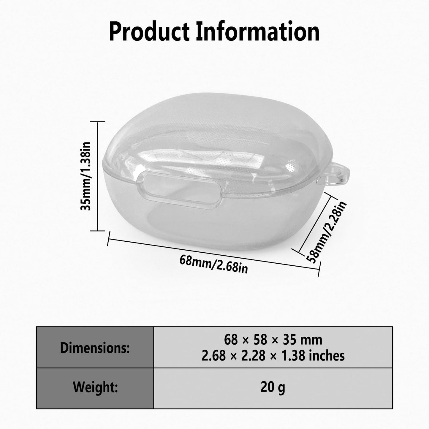 Geiomoo Silicone Case for Anker Soundcore P40i, Protective Cover with Carabiner (Clear)