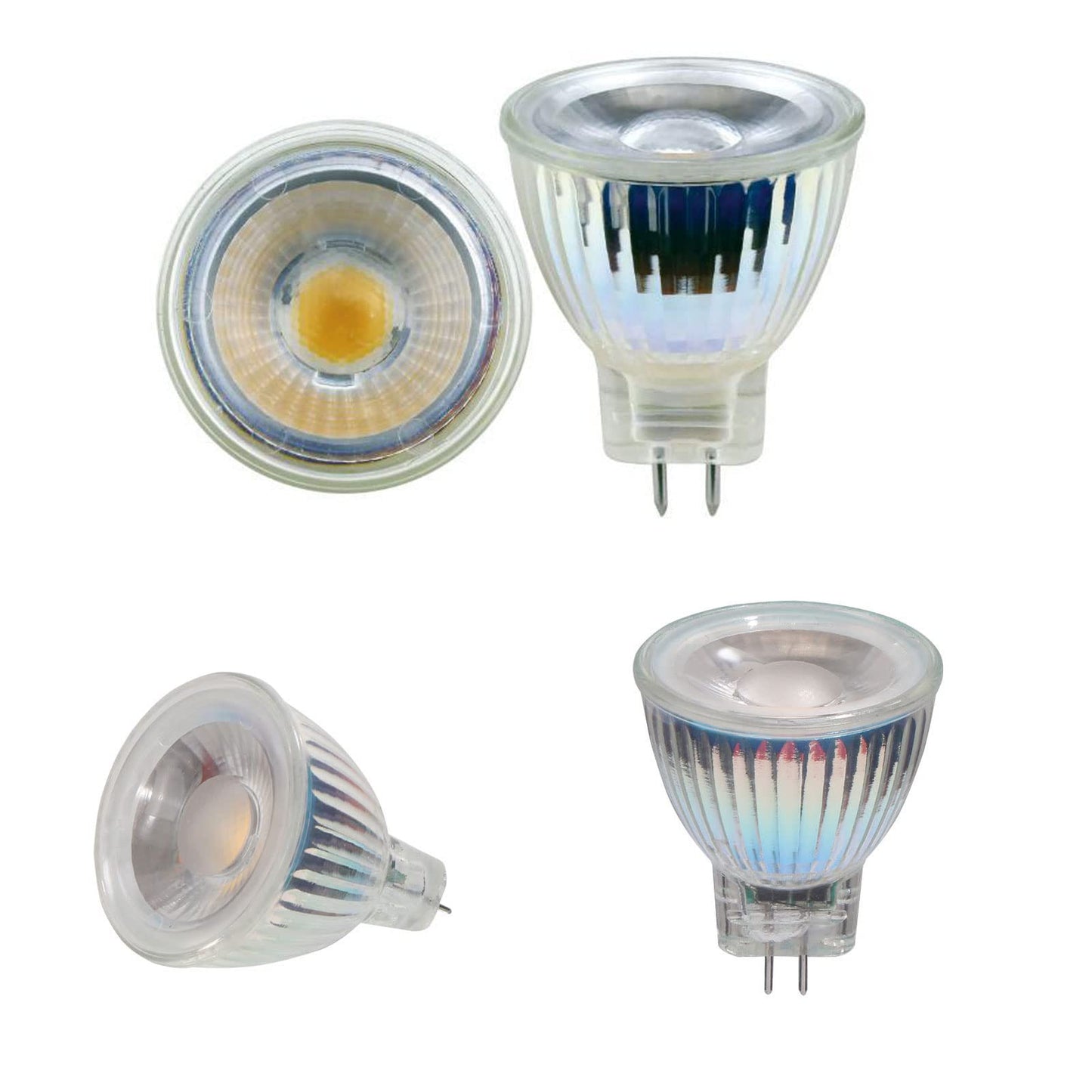 Edearkar MR11 LED Bulbs (6 Pack) 3W 12V GU4 Base 3000K Warm White MR11 GU4 LED Bulbs 50W Halogen Replacement Recessed Spotlight Track Light Landscape