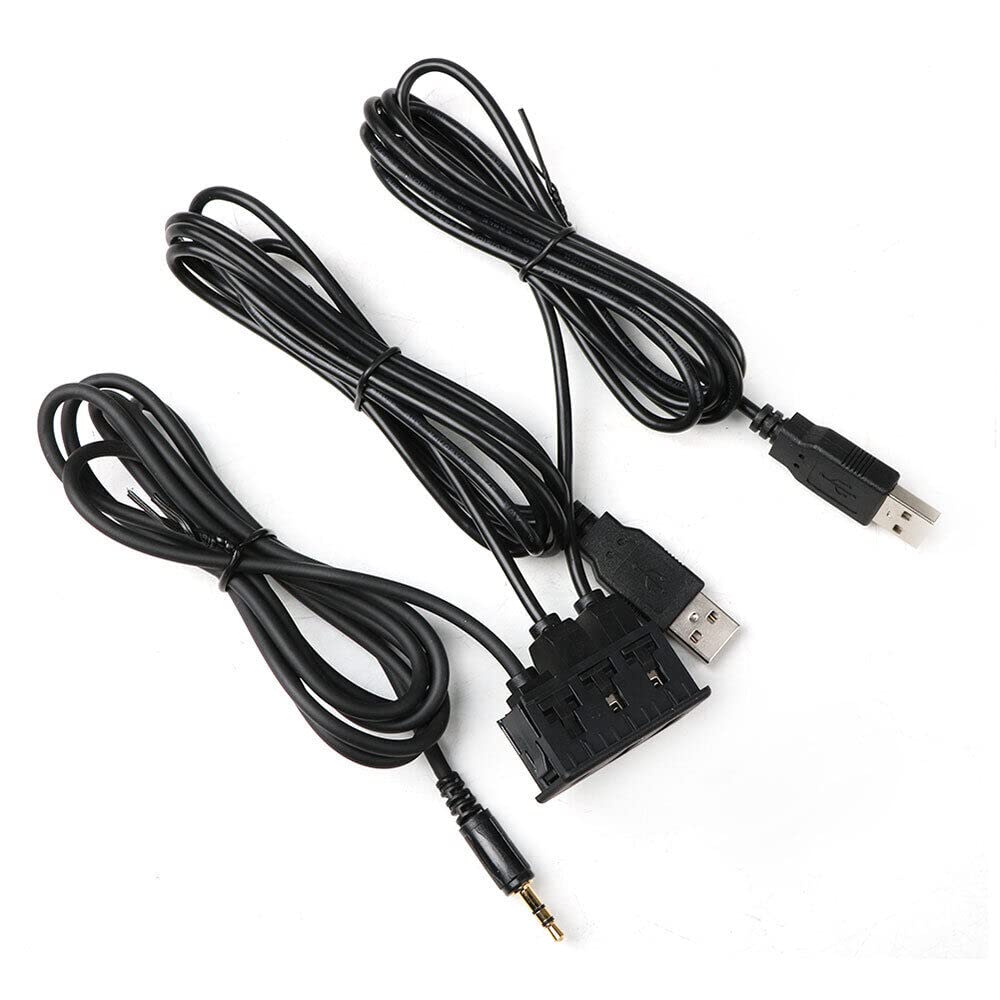 Car Dash Flush Mount AUX USB Port 1.5M Panel Dual USB Extension Cable Adapter