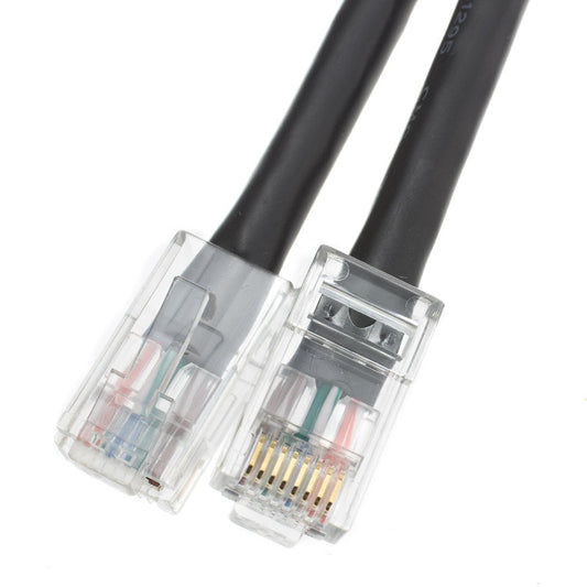 CableWholesale Cat5e UTP Ethernet Cable, Bootless, PoE, 50 ft, Black