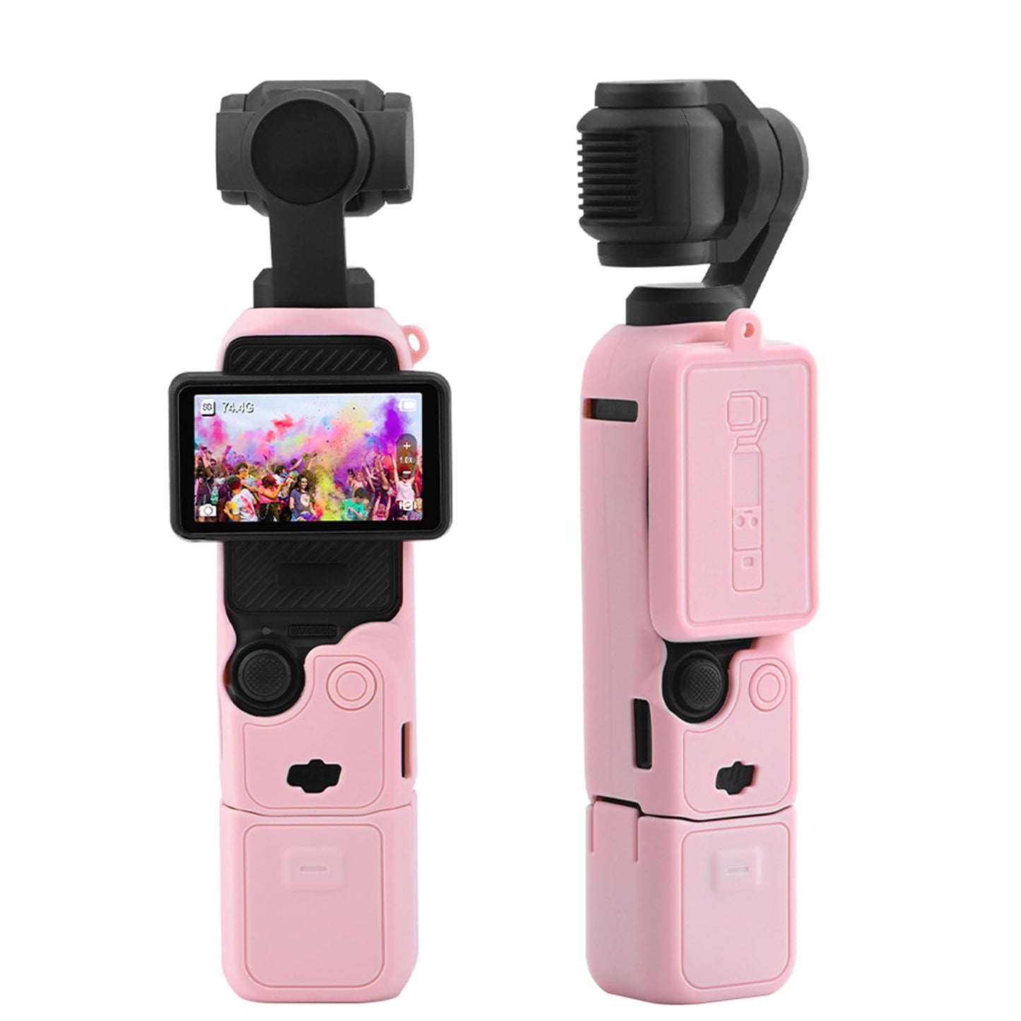 Buziba Silicone Protective Case Cover for DJI Osmo Pocket 3 Silicone Sleeve Protective Cover Handheld Gimbal Action Camera Accessories(Pink)