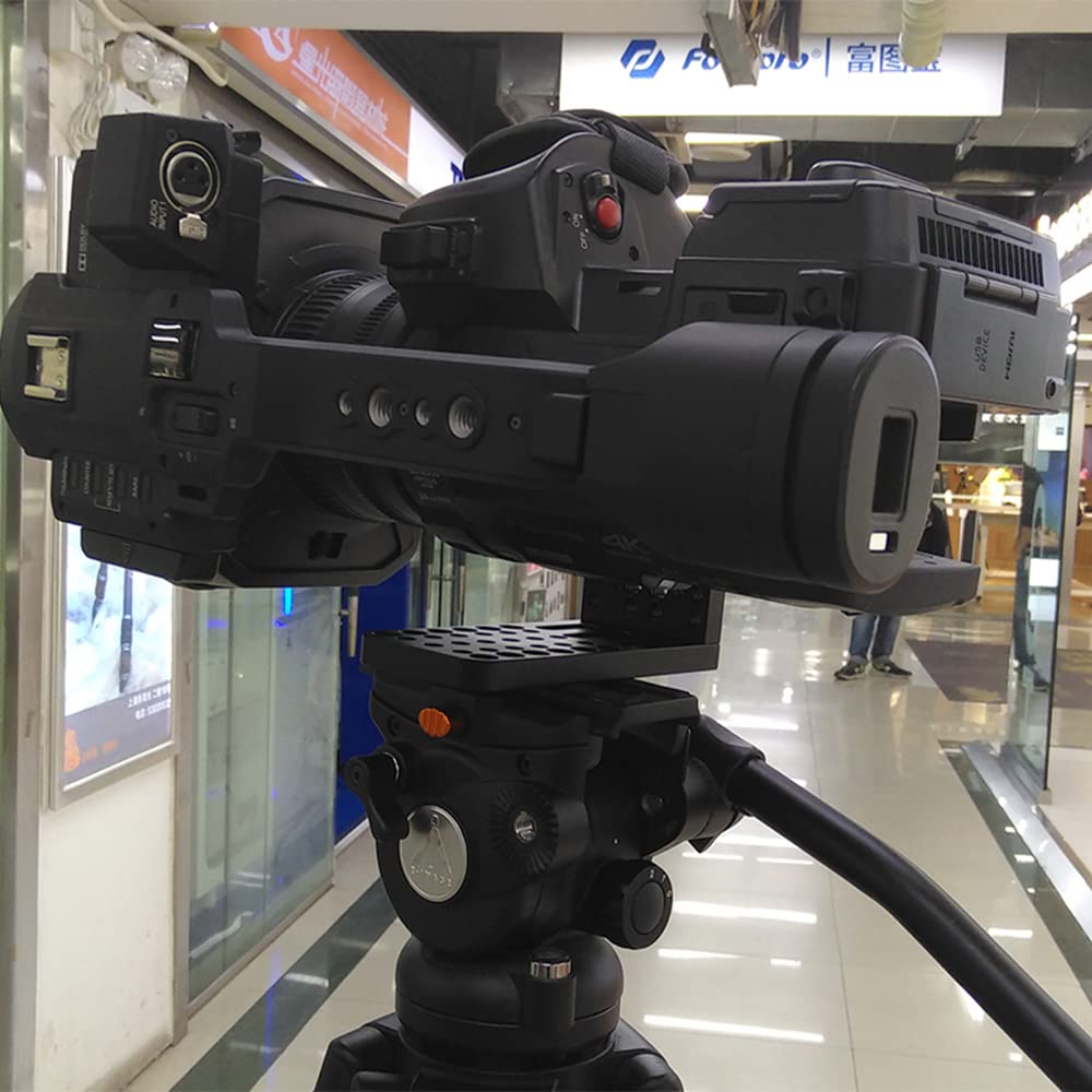 Camera L Bracket Lock On Quick Release Plate for Canon Nikon Sony 4K Video Camcorder DSLR 3/8" 1/4" Vertical Shooting