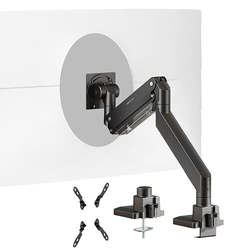 Hexcal Heavy Duty Monitor Arm for 57" Ultrawide Screens, Support up to 59.4 lbs, Full Motion Desk Mount with Quick Release VESA (75/100/200mm)