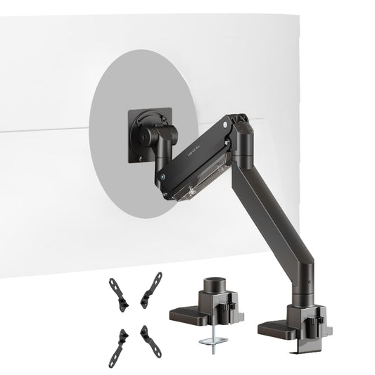 Hexcal Heavy Duty Monitor Arm for 57" Ultrawide Screens, Support up to 59.4 lbs, Full Motion Desk Mount with Quick Release VESA (75/100/200mm)