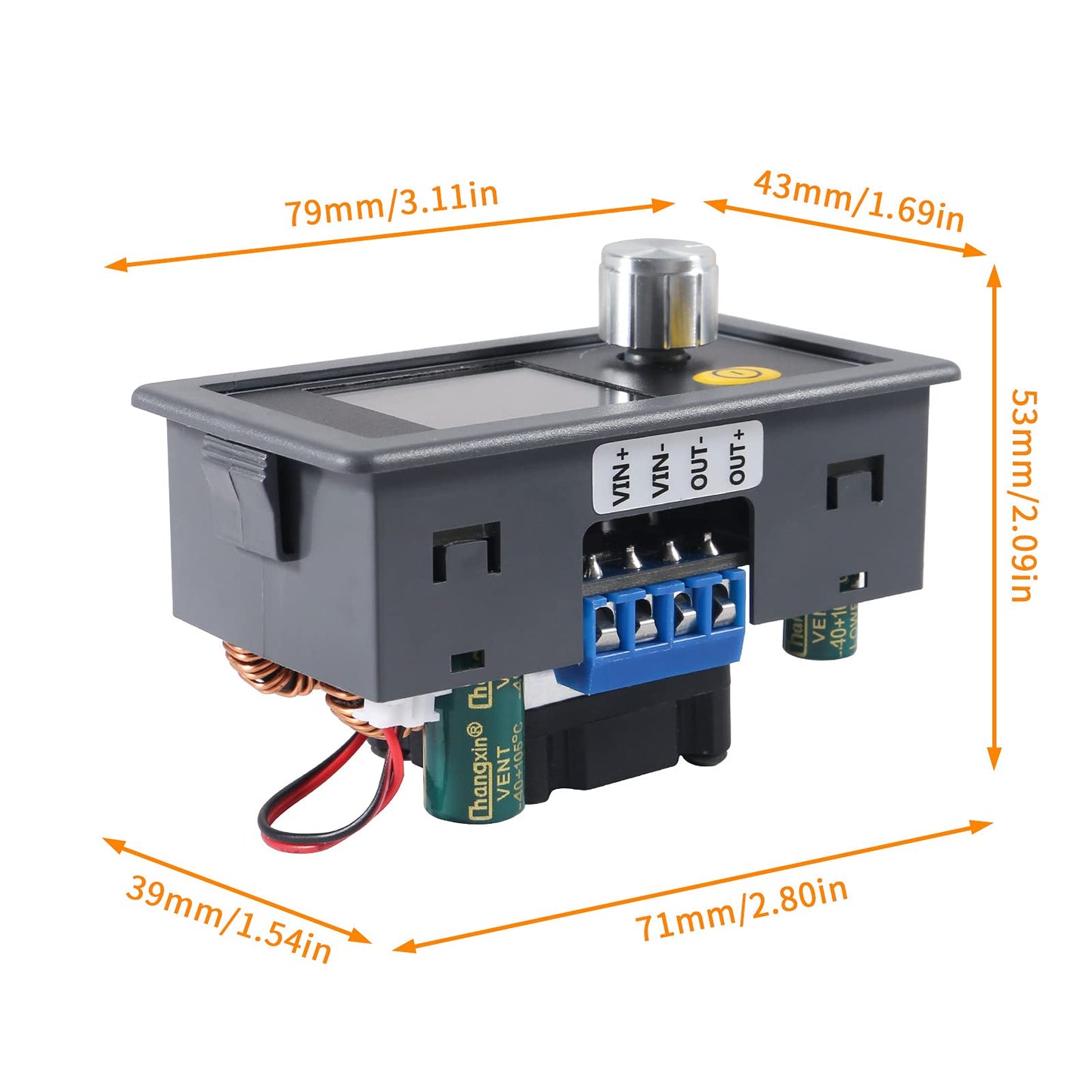 2PCS Buck Boost Converter Adjustable Voltage Regulator DC 6V-36V to DC 0.6V-36V, Step Up Down Power Supply, Constant Current Reverse Protection Module