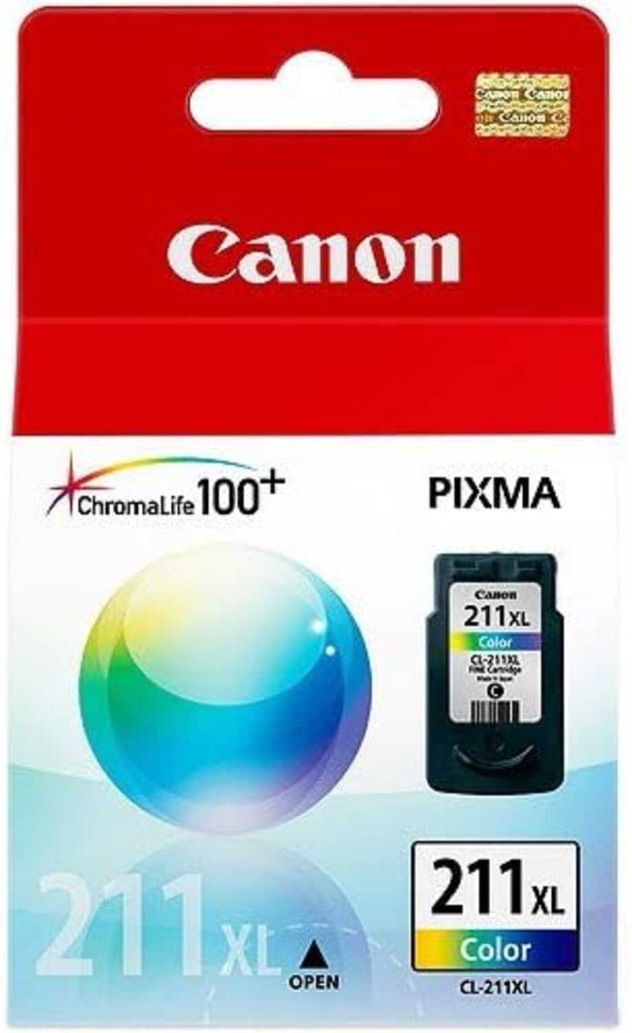 Canon 1 X Genuine Pixma 211 XL ChromaLife 100+ Color Ink for Pixma Series MP240 MP260 MP480