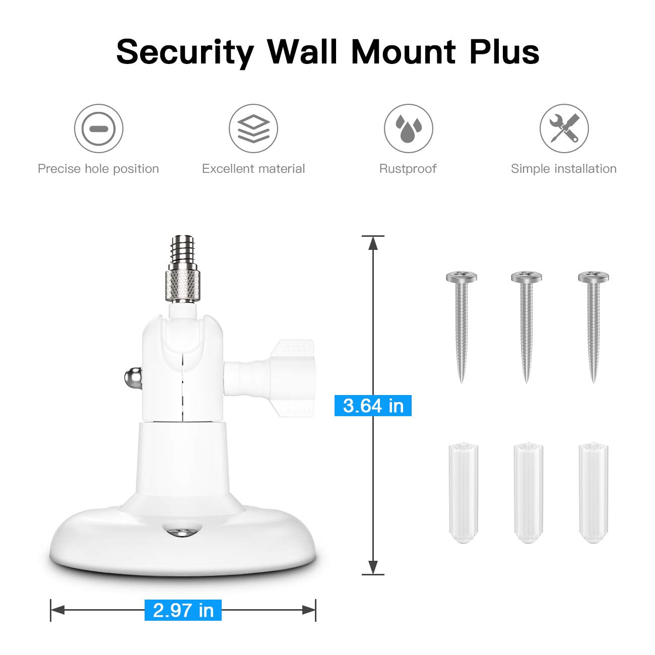 HOLACA Security Wall Mount- Compatible with eufyCam 2C 2C Pro E and 2, Wyze Cam Outdoor, Arlo Pro 4 Pro 3 Pro 2, Arlo Ultra Ultra 2,Ring Stick Up Cam