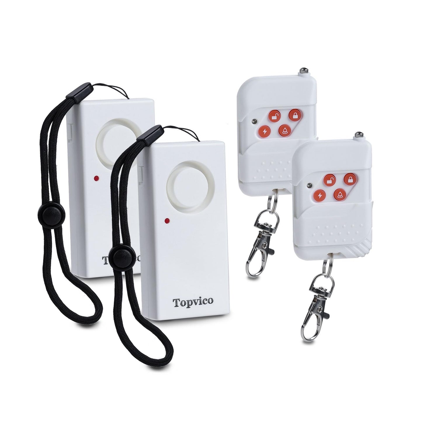 Topvico Door Handle Alarm Vibration Triggered, Hotel Travel Portable Door Alarm, 130dB Wireless Home Security for Kids, Elderly, Dementia, Remote