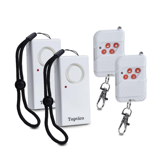 Topvico Door Handle Alarm Vibration Triggered, Hotel Travel Portable Door Alarm, 130dB Wireless Home Security for Kids, Elderly, Dementia, Remote