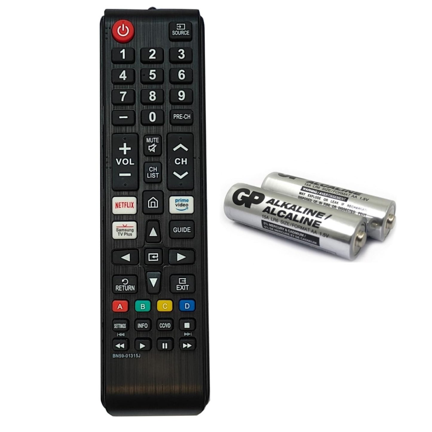 BN59-01315J Replacement Remote for Samsung Smart TV No Setup Required with Hotkeys for Netflix for Prime Video for Samsung Plus TV and AAA*2 Batteries