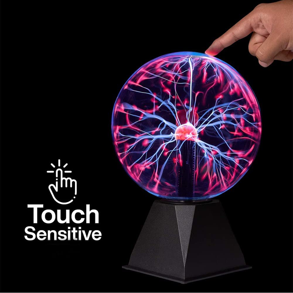 Mcoplus 8 Inch Plasma Ball, Lamp/Light, Electric Nebula Lightening Ball, Touch & Sound Sensitive, for Parties, Home, Decorations, Gift for Holiday