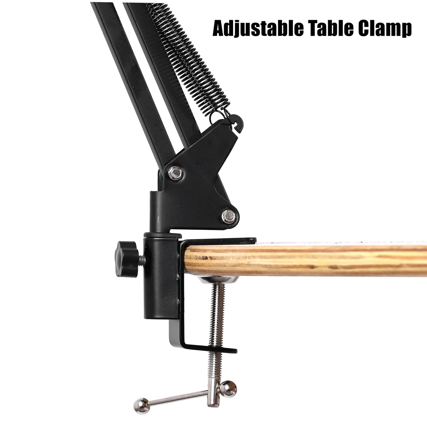 WANBY Overhead Phone Stand Articulating Arm Table Stand Mount Flexible 360° Rotation Cell Phone Clip Holder for All Smart Phone Microphone