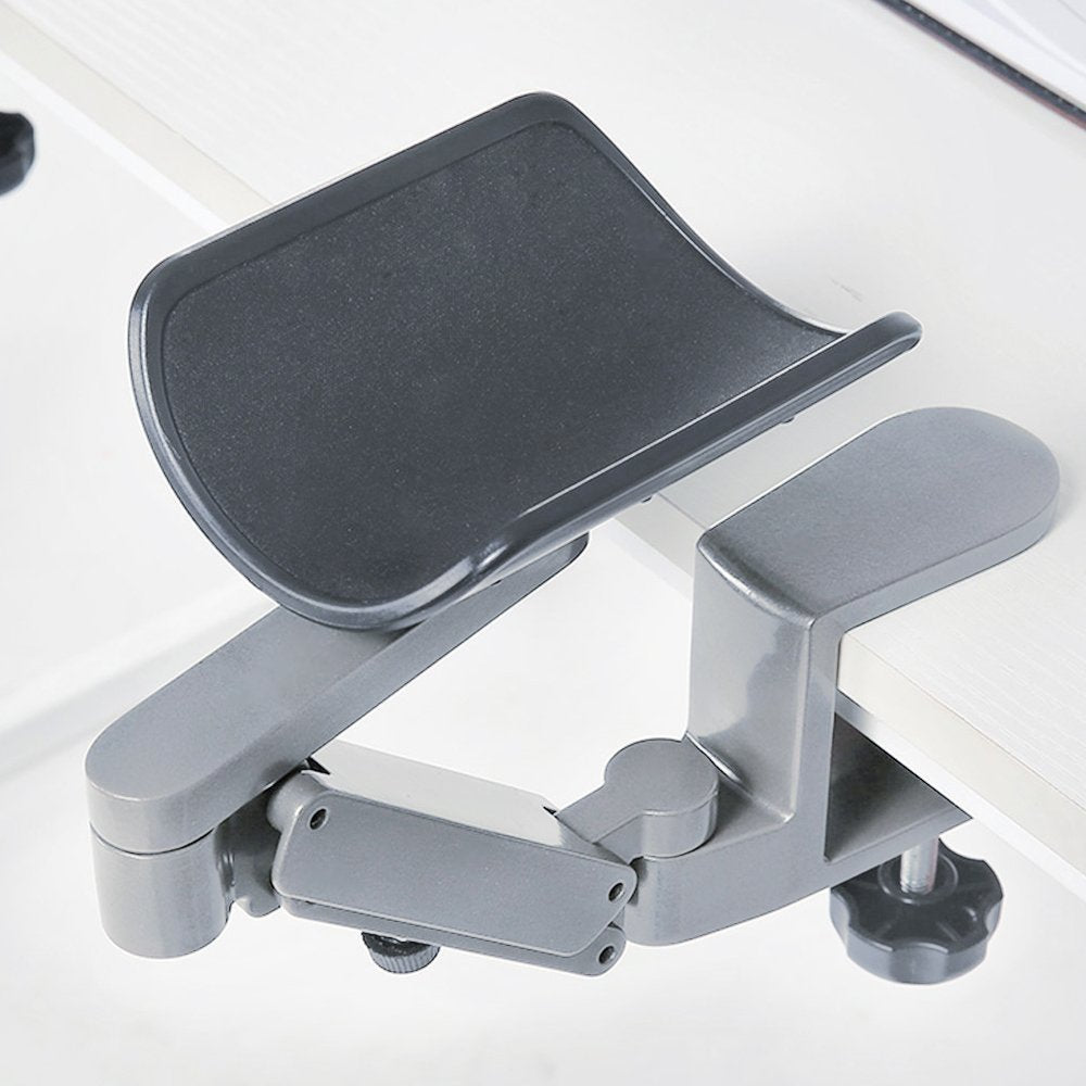 Ergonomic Arm Support for Desk Office Rotating Mouse Arm Rest Mouse Pad Clamp-On Mouse Shelf Desk Hand Rest for Computer Table Arm Support Mouse Pad
