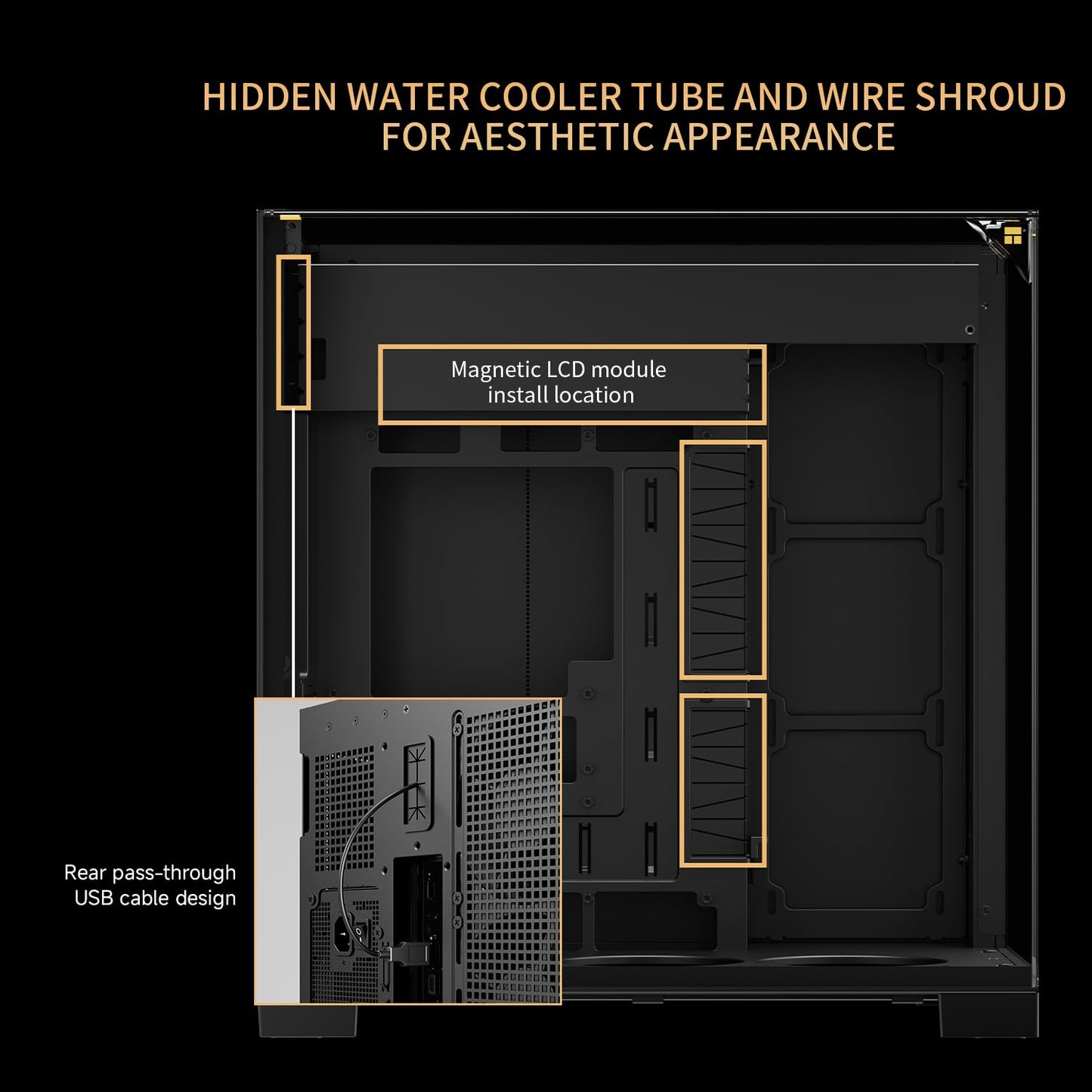 Thermalright A70ATX Gaming Case Three-Sided Pillar-Free Panoramic Glass Panel ?Type-C Port mid-Tower Computer case Tool-Free Quick-Release Vertical