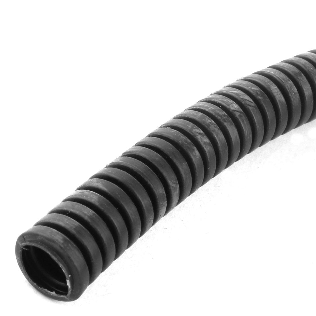 uxcell 8 M 7 x 10 mm Plastic Flexible Corrugated Conduit Tube for Garden,Office Black