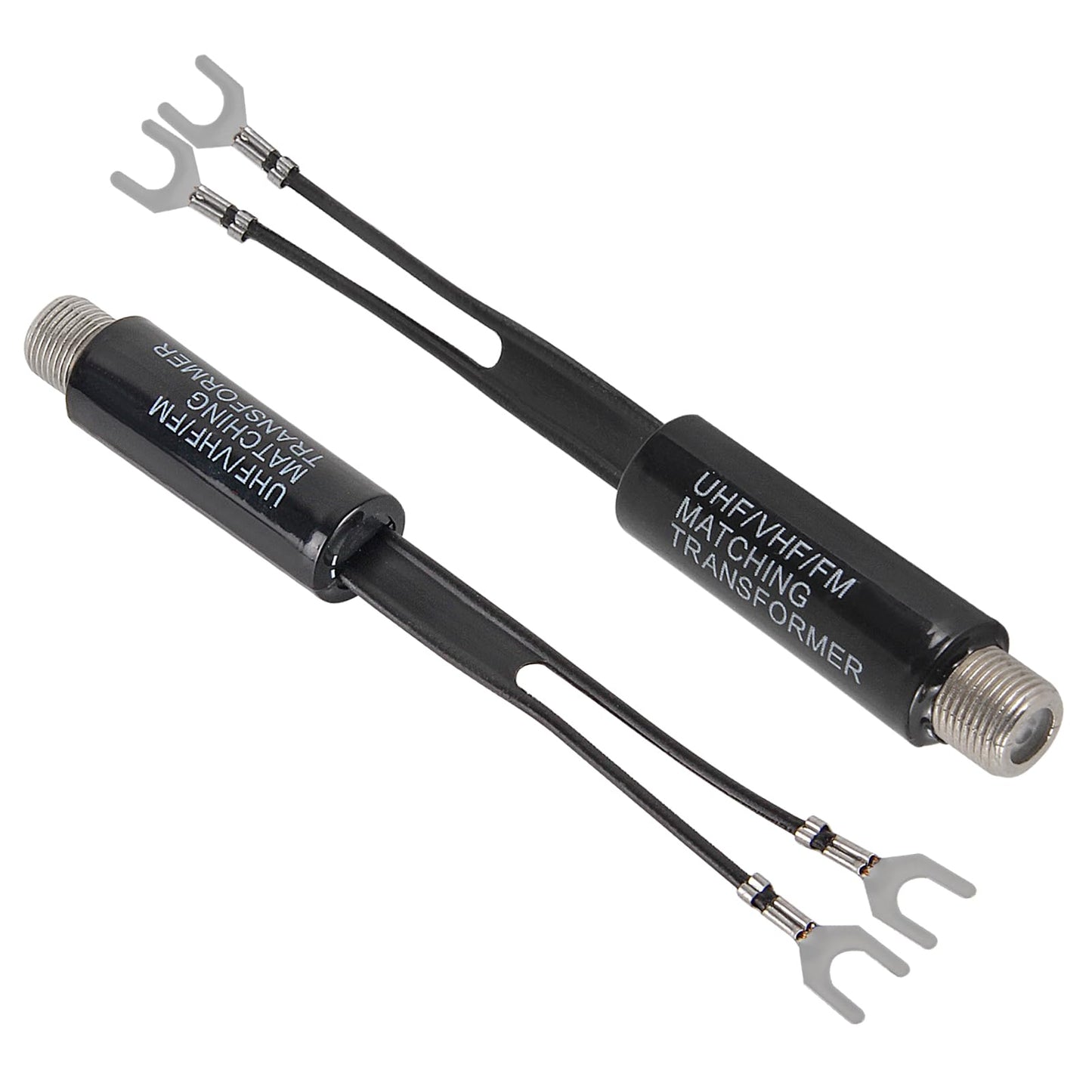 3Pcs 75 Ohm to 300 Ohm Adapter UHF/VHF/FM Balun Transformer Matching Converter Coaxial Adapter Connector for TV Antenna, Radio, Coax Cable with F