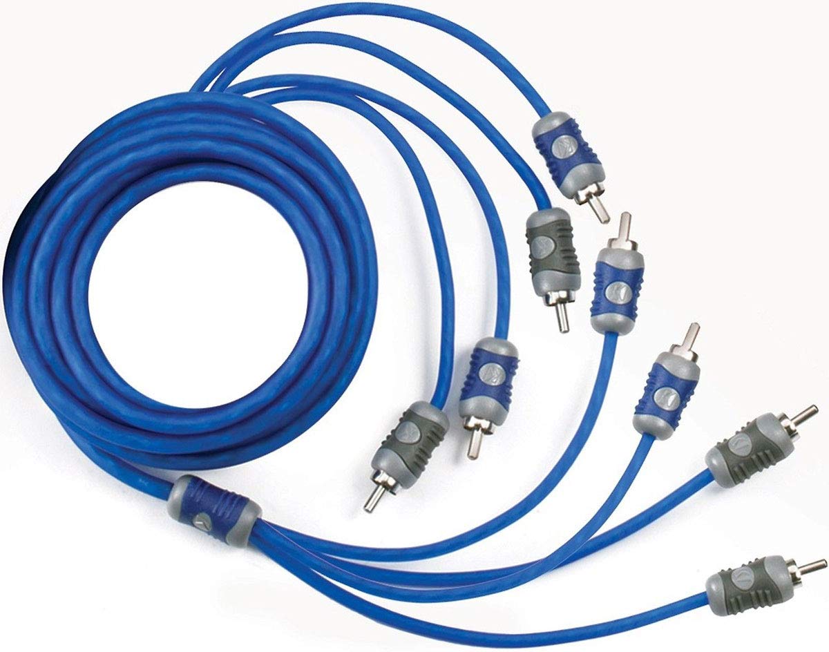 KICKER 46KI46 K-Series 4-Channel RCA Interconnect, 6.0 Meter