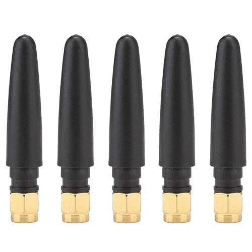 5 PCS SMA 2.4GHZ 3DBI Antenna Internal Antenna Anti-Interference 5cm for Network Card, Module (Straight SMA Female)